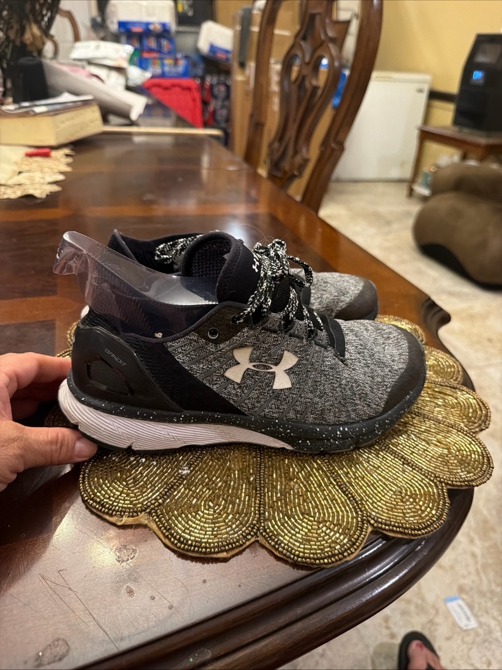 Under Armour Grey and Black Men's Running Sneakers